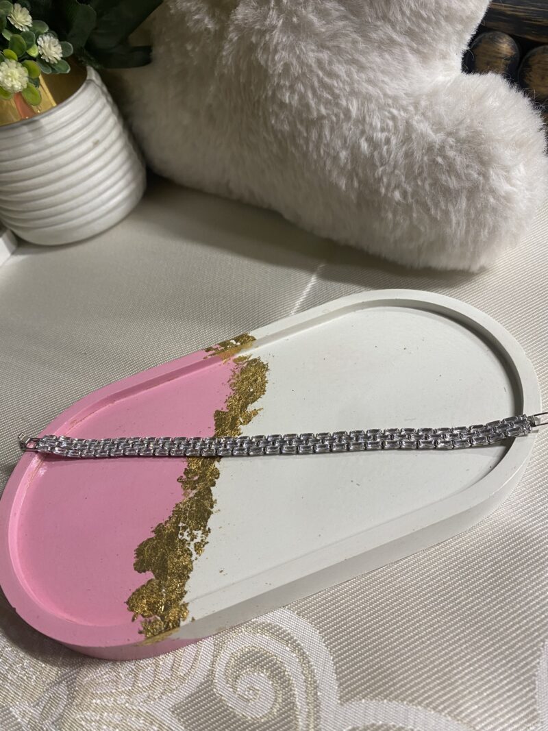 SILVER ZIRCON DIAMOND TENNIS BRACELET